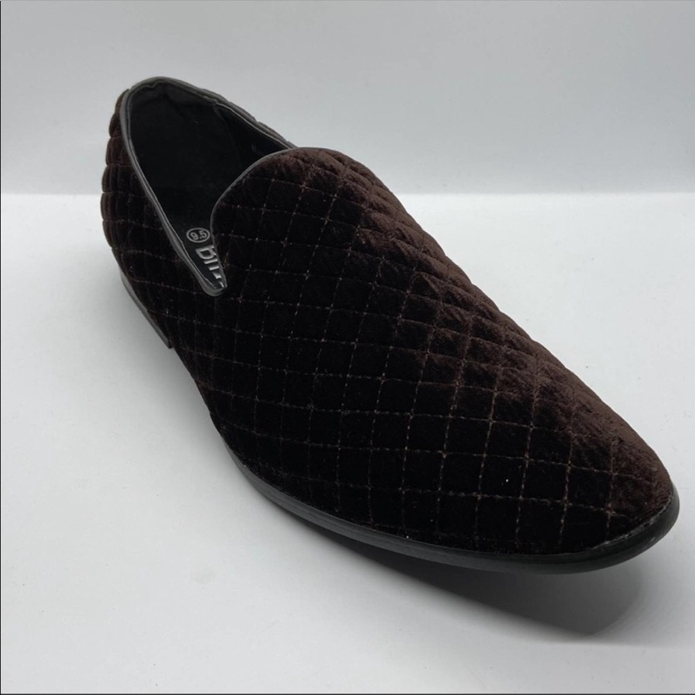 Velvet slip on tuxedo loafer